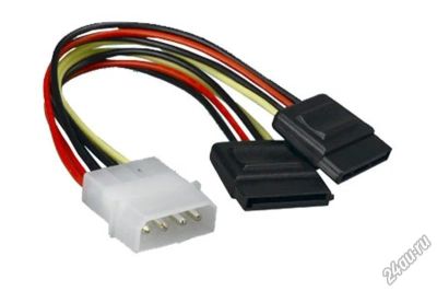 Лот: 7143613. Фото: 1. Кабель переходник Molex - 2 SATA. Шлейфы, кабели, переходники