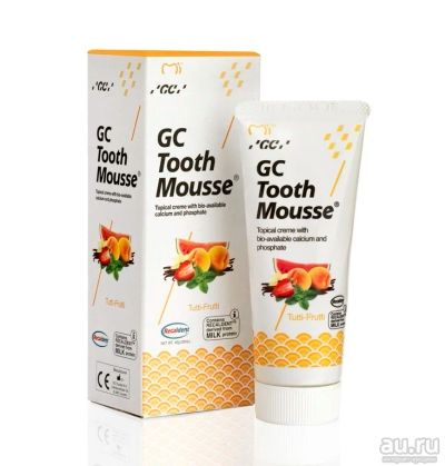 Лот: 13024783. Фото: 1. Тус Мусс GC Tooth Mousse, тутти-фрутти... Уход за полостью рта