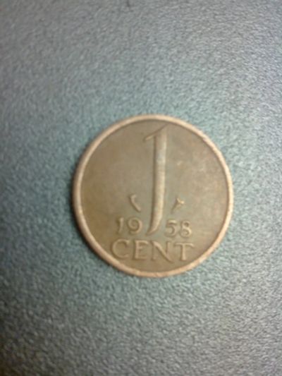 Лот: 8068322. Фото: 1. 1 цент 1958 год Нидерланды. Европа