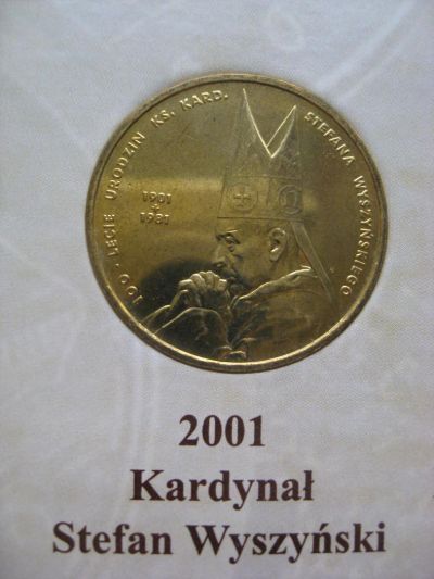 Лот: 10065426. Фото: 1. Польша, 2 злотых 2001 года. Кардинал... Европа