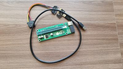 Лот: 17673830. Фото: 1. Райзер PCI 16x Molex, ver 003. Шлейфы, кабели, переходники