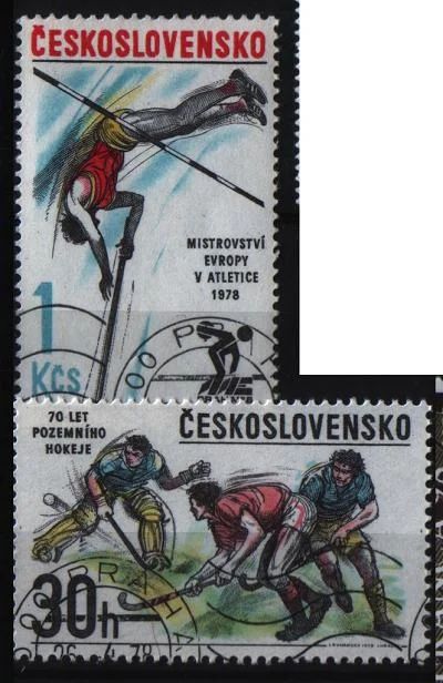 Лот: 6853857. Фото: 1. Чехословакия 1978г спорт 2марки. Марки