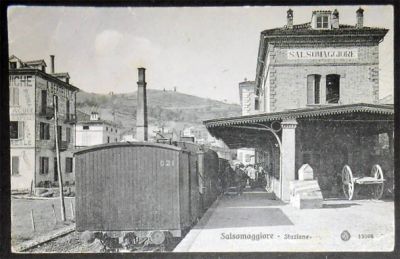 Лот: 7404810. Фото: 1. Открытка Вокзал. Сальсомаджоре... Открытки, конверты