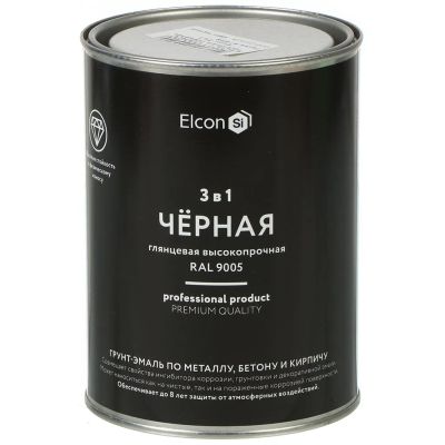Лот: 25021246. Фото: 1. Грунт-эмаль Elcon, 3в1, алкидная... Краски, лаки, растворитель
