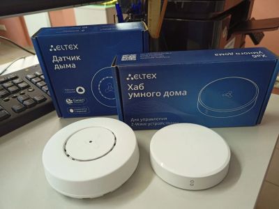 Лот: 24839928. Фото: 1. Пожарный извещатель с хабом Eltex. Умный дом