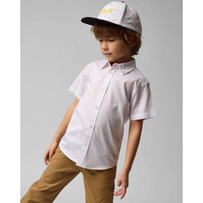 Лот: 22351449. Фото: 1. Рубашка Futurino boy белая с коротким... Рубашки, блузки, водолазки