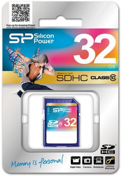 Лот: 8444345. Фото: 1. Kарта памяти Silicon Power SDHC... Карты памяти