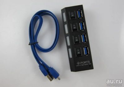 Лот: 10415888. Фото: 1. USB 3.0 HUB активный. Платы расширения, контроллеры, доп. порты
