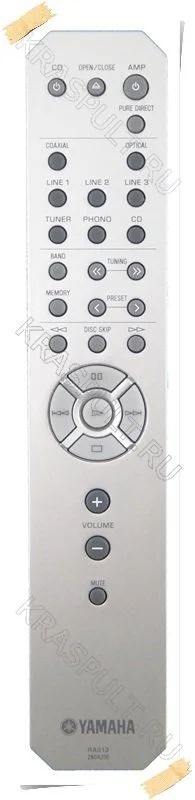 Лот: 15906106. Фото: 1. Пульт YAMAHA RAS13, ZN04290, A-S301... Пульты ДУ