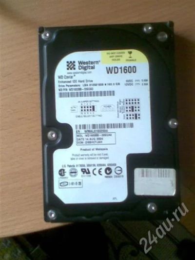 Лот: 367104. Фото: 1. WD1600 160Gb IDE. Жёсткие диски (HDD)
