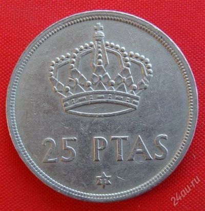 Лот: 1589192. Фото: 1. (№756/LF) 25 песет 1975 (1977... Европа