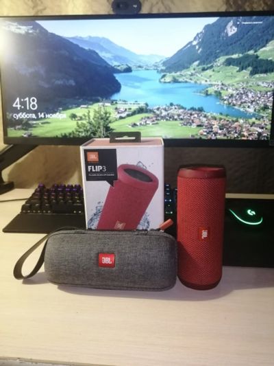 Лот: 16836157. Фото: 1. Колонка JBL flip 3+водонепроницаемый... Портативные, беспроводные колонки
