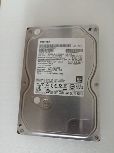 Лот: 16771758. Фото: 1. Жесткий диск 500 Gb Toshiba DT01ACA050. Жёсткие диски (HDD)