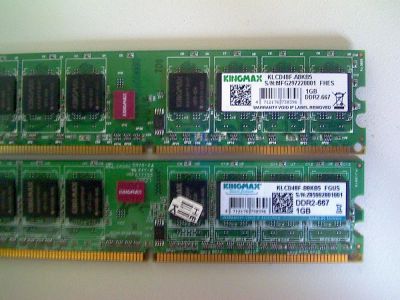 Лот: 4139240. Фото: 1. DDR II 2 планки по 1Gb(Цена за... Оперативная память