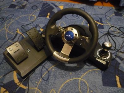 Лот: 3552750. Фото: 1. Oklick W-3 Sportline игровой руль. Запчасти для игровых приставок, консолей