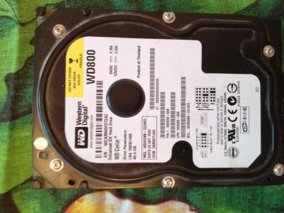 Лот: 4875661. Фото: 1. IDE Westwrn Digital WD 800BB-22JHC0... Жёсткие диски (HDD)
