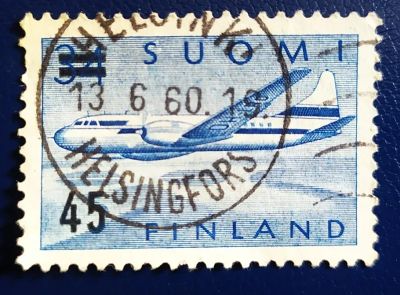 Лот: 20581463. Фото: 1. Финляндия 1959 Авиапочта надпечатка... Марки