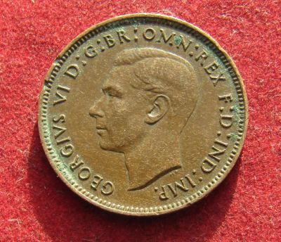 Лот: 21106723. Фото: 1. Великобритания 1 фартинг, 1940г... Великобритания и острова