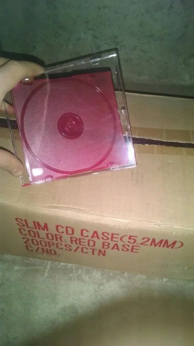 Лот: 6581448. Фото: 1. BOX для CD DVD дисков Slim красный. CD, DVD, BluRay