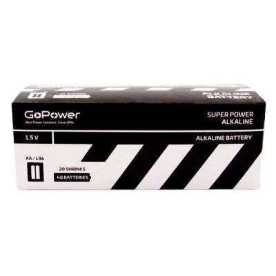 Лот: 24507297. Фото: 1. Батарейки GoPower Alkaline LR6... Батарейки, аккумуляторы, элементы питания