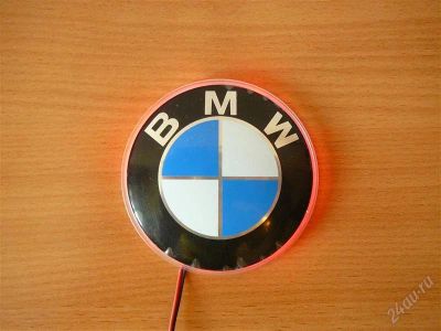 Лот: 1893917. Фото: 1. Логотип BMW с красной подсветкой... Детали тюнинга