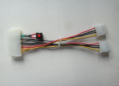 Лот: 17466079. Фото: 1. Переходник питания, 24pin to Molex... Шлейфы, кабели, переходники