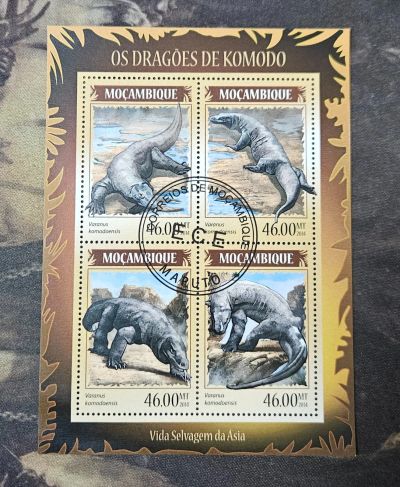 Лот: 25735906. Фото: 1. Марки: Мозамбик. 2014. Вараны... Марки