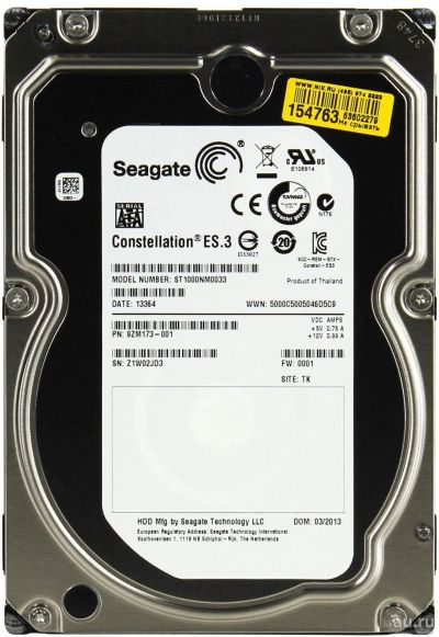 Лот: 14854622. Фото: 1. Seagate Constellation ES.3 1 Тб... Жёсткие диски (HDD)
