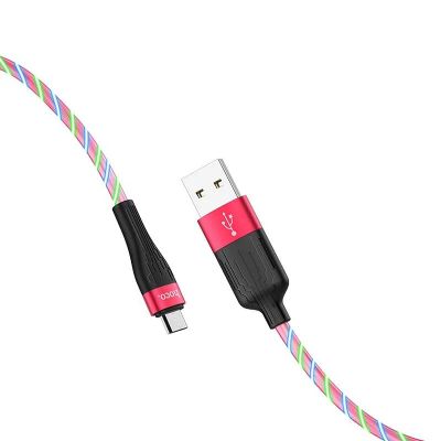 Лот: 16082460. Фото: 1. Кабель USB Hoco U85 Micro, светящийся... Дата-кабели, переходники