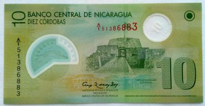 Лот: 19494241. Фото: 1. Никарагуа 10 кордоба 2007 полимер. Америка
