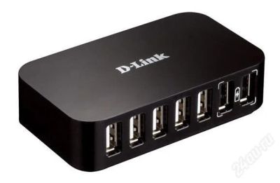 Лот: 2419248. Фото: 1. Хаб USB HUB D-Link DUB-E7 с блоком... Другое (периферия)