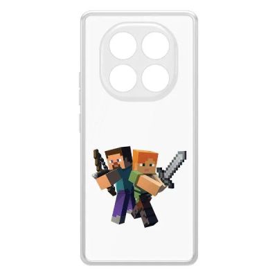 Лот: 25086313. Фото: 1. Чехол Krutoff Clear Case Minecraft... Чехлы, бамперы