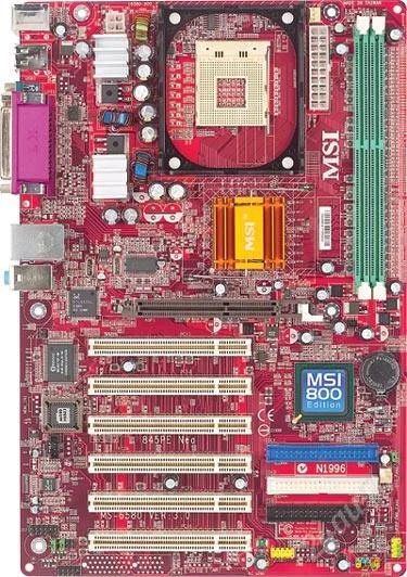 Лот: 122875. Фото: 1. Материнская плата Microstar845PE... Материнские платы