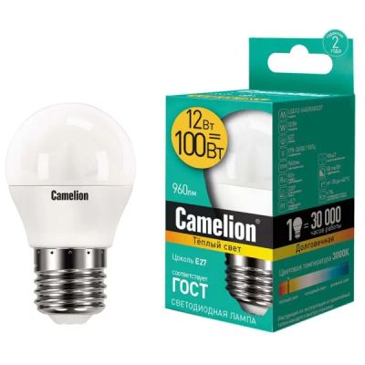 Лот: 24441272. Фото: 1. Светодиодная лампа Camelion LED12-G45... Лампочки