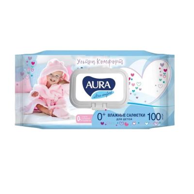 Лот: 24099995. Фото: 1. Салфетки влажные Aura, Ultra Comfort... Средства личной гигиены 
