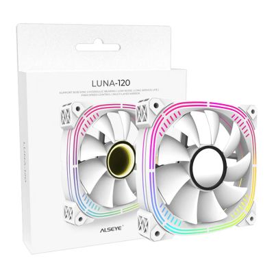 Лот: 20528741. Фото: 1. Вентилятор Alseye Luna-120 White... Системы охлаждения
