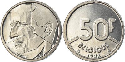 Лот: 18817148. Фото: 1. Бельгия 50 франков 1992 BelgiQUE... Европа