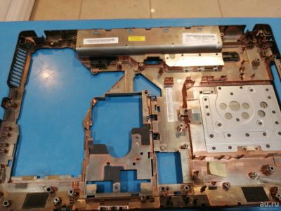 Лот: 13407702. Фото: 1. Корпус поддон бу lenovo g570 g575. Корпуса, блоки питания
