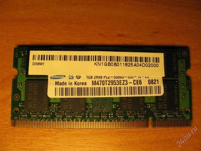 Лот: 1485299. Фото: 1. Samsung DDR2 SO-DIMM 1GB. Оперативная память