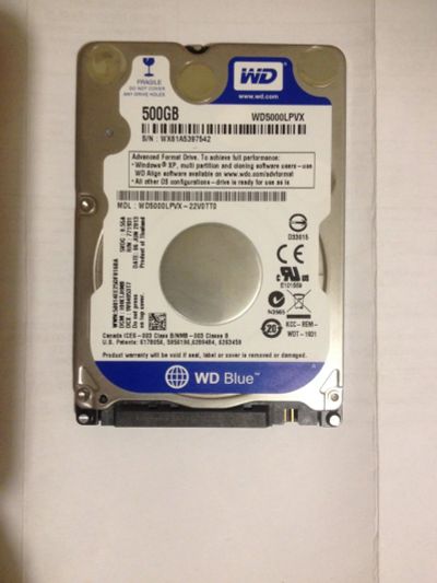 Лот: 14647068. Фото: 1. Жесткий диск для ноутбука WD WD5000LPVX... Жёсткие диски (HDD)