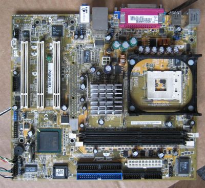 Лот: 3438821. Фото: 1. Материнка Asus P4BP-MX. Материнские платы