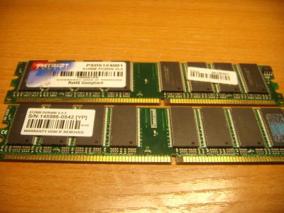 Лот: 5050056. Фото: 1. Память DDR1 3200, 512 х 2. Оперативная память