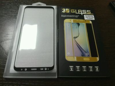 Лот: 10153502. Фото: 1. Защитное стекло 3d Samsung s8... Защитные стёкла, защитные плёнки