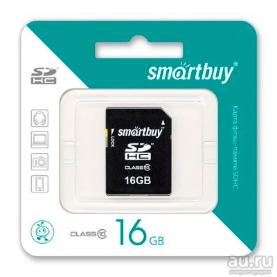 Лот: 8821524. Фото: 1. 16GB Карта памяти SDHC Smart Buy... Карты памяти