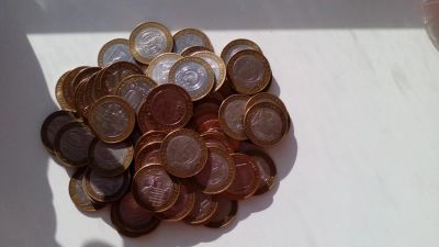 Лот: 7236967. Фото: 1. куча 10 рублей биметалл. Россия после 1991 года