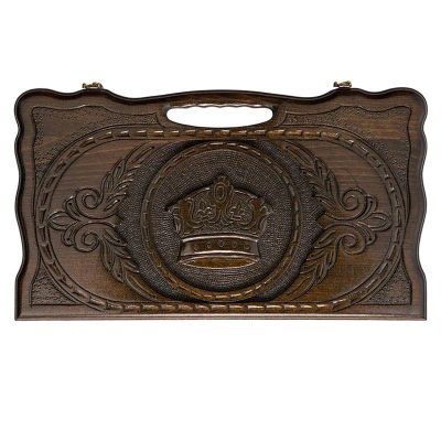 Лот: 22363174. Фото: 1. Нарды резные Haleyan Корона с... Шахматы, шашки, нарды