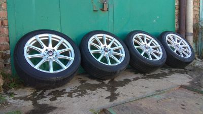 Лот: 12077085. Фото: 1. Japan R17+Bridgestone 215/50 5x114... Шины на дисках