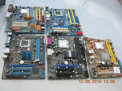 Лот: 12048553. Фото: 1. 5 неисправных MB LGA 775(г141). Материнские платы