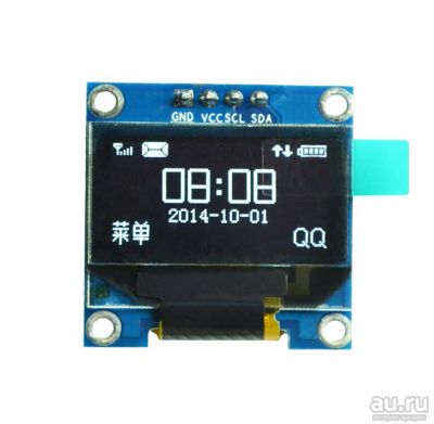 Лот: 11158645. Фото: 1. OLED дисплей 128x64 I2C SSD1306... Микроконтроллеры