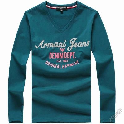 Лот: 5966842. Фото: 1. Лонгослив Armani син. р-р 50. Свитеры, толстовки, худи
